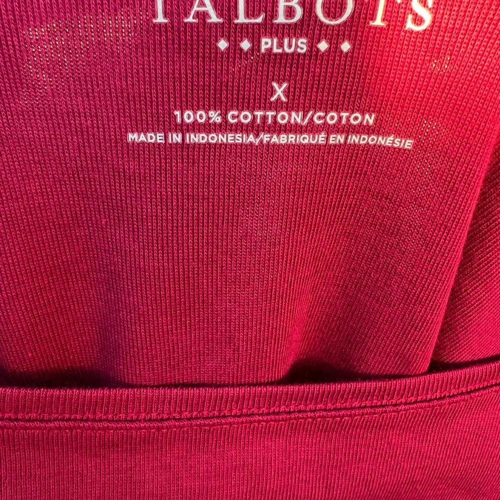 NWT: Talbots Tee/Beet Red - Picture 2 of 4